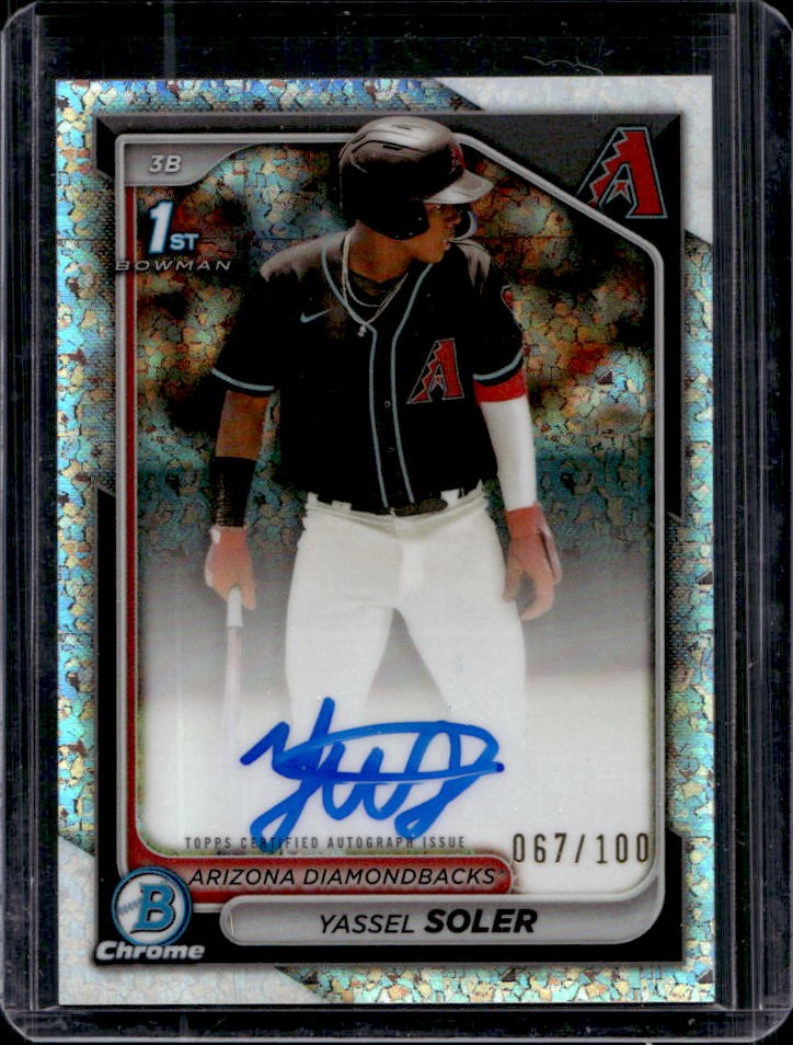 2024 Bowman Chrome Yassel Soler Auto Mini Diamond Refractor 1st #67/100
