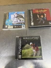 PlayStation 1 Game Lot World Cup Golf Wing Commander IV The Price Of Freedom NHL