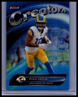 2025 Finest #CR-18 Puka Nacua Creators Blue Refractor #/99