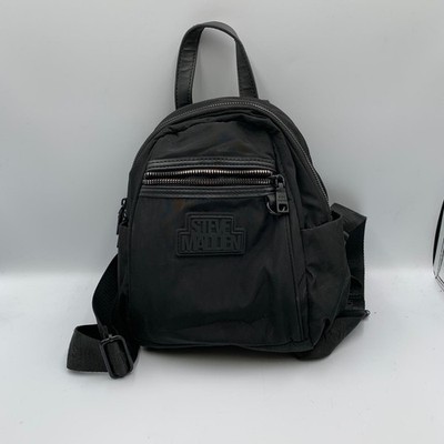 Steve Madden Mini Backpack Women Black Polyester Zip Top Adjustable Straps