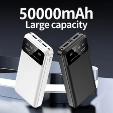 50000mAh Power Bank Large-capacity Fast Charger Flashlight,LED Power Display