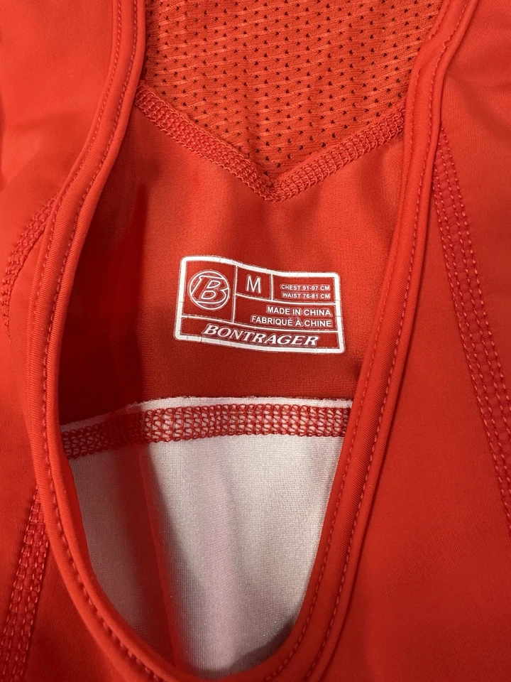 Culotte con tirantes de ciclismo acolchado Bontrager Trek para hombre / rojo blanco / mediano Foto 2 de 4