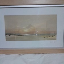 'Shores' by  Spencer See. Large Print. Landscape Framed 24in x 16in.