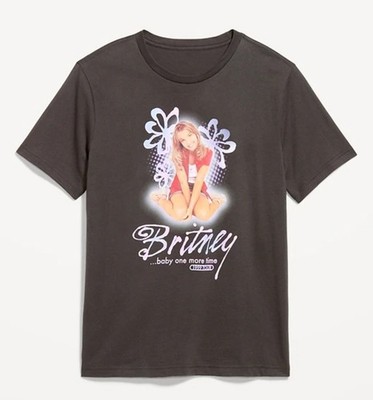 New Britney Spears Baby One More Time Adult Medium 90s Pop Black Cotton Tee