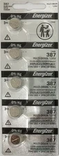 50 Energizer 387S Low-Drain 1.55V Silver-Oxide Button Cell Battery-Accutron