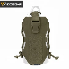 IDOGEAR Tactical Water Bottle Pouch Radio Pouch MOLLE Kettle Carrier Holder 500D
