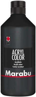 Marabu Acrylfarbe Acryl Color 500 ml schwarz 073