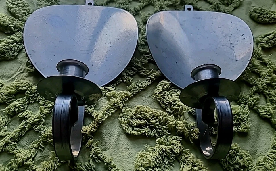 2 Apliques de Pared Vela Vintage Níquel Cepillado Metal Artes y Manualidades Americana 10" Foto 3 de 4