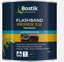 Bostik Flashband Primer S.V. 1L Black Roof Waterproofing Sealant - Brand New