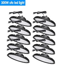 10 Pack 300W UFO Led High Bay Light Shop Industrial Commercial Factory Warehouse