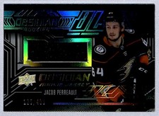 2022-23 UD Black Obsidian Jacob Perreault Rookie Jersey /499 #ORJ-JP Anaheim