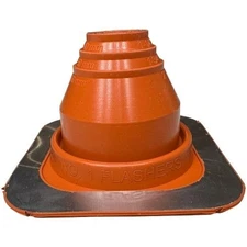 Flashers Silicone Square Metal Roof Pipe Flashing Boot (Size#1) Made in USA