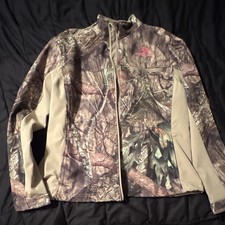 Mossy Oak Camo Fleece Full-Zip Hunting Jacket, Regular Size L