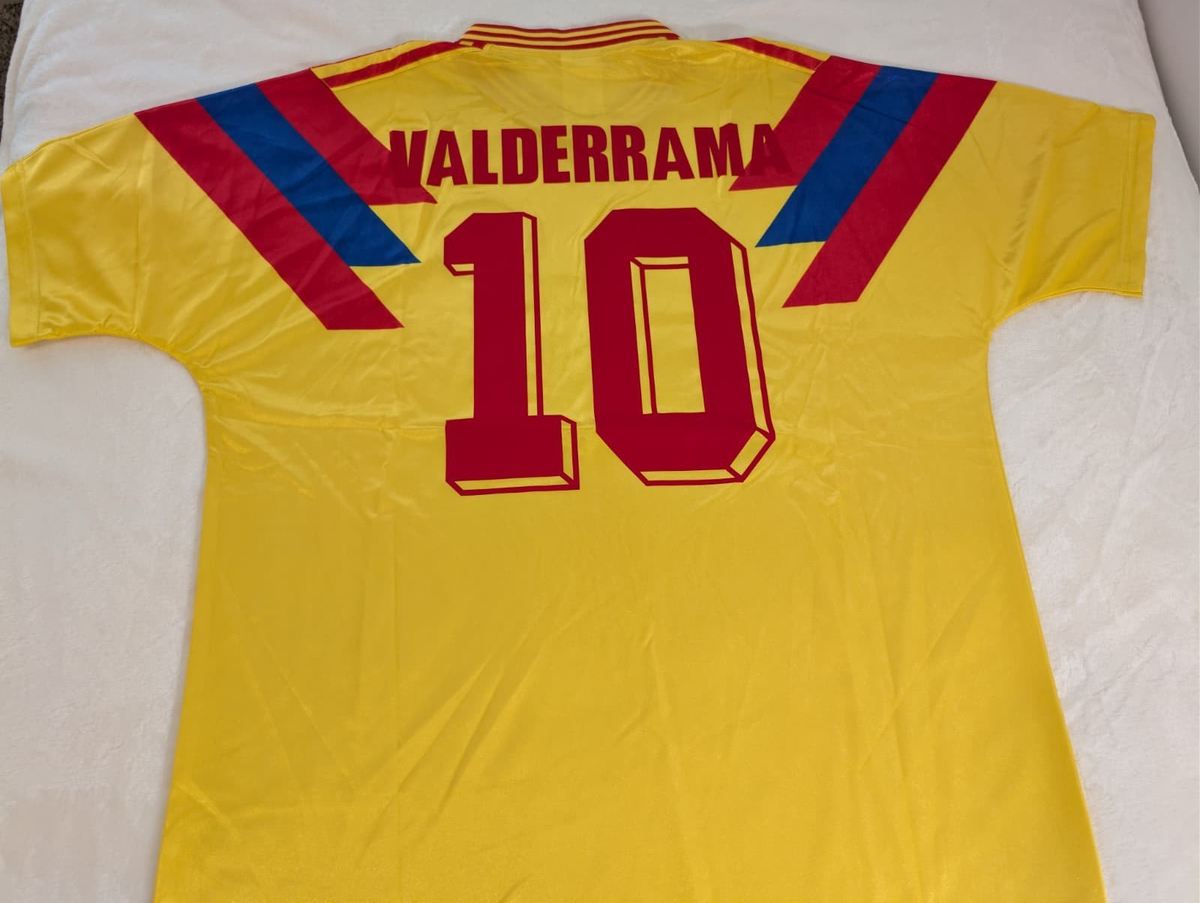 Colombia Home Jersey 1990 FIFA World Cup Carlos Valderrama #10 | eBay
