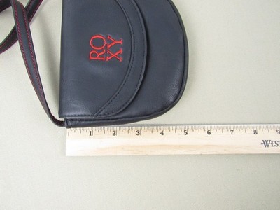 Roxy Vintage Y2K Small Shoulder Bag Purse Faux Black Leather