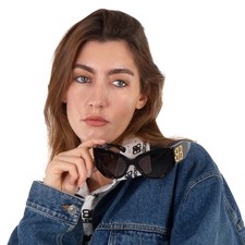 Balenciaga Grey Cat Eye Ladies Sunglasses BB0322S 002 55 BB0322S 002 55