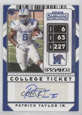 2020 Panini Contenders Draft Picks College Ticket Patrick Taylor Jr Auto 0b5