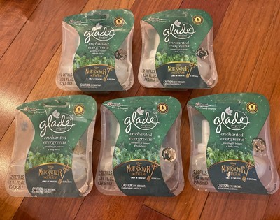 5 Pack Glade Enchanted Evergreens Scented Oil Refills 1.34 oz 10 Refills
