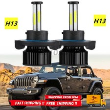 6-sides H13 9008 Led Headlight Bulbs Kit 3000000lm Hilo Beam Super Bright White