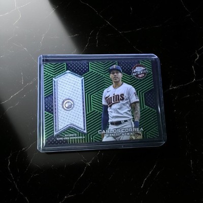 2023 Topps Chrome Topps Chrome Authentics Relics Carlos Correa #TCA-CCO Green E2