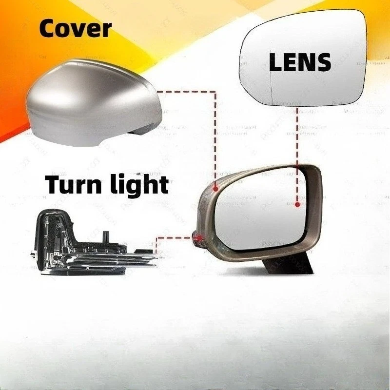 Car Wing Door Side Housing Rearview Mirror Cover Shell for Volvo/XC60/2018-2024 - Image 2 of 3