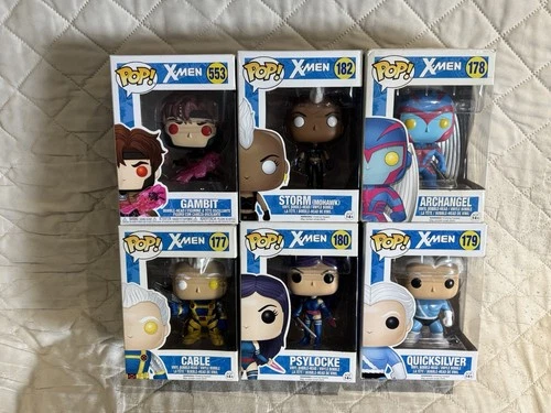 LOT OF 6 Funko Pop! Marvel X-Men CABLE STORM GAMBIT ARCHANGEL PLEASE READ INFO