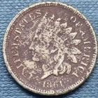 1861 Indian Head Cent 1c VF - XF Details #102047