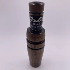 Vintage Faulks DR-66 Duck Call Dual Reed Wood Tested Works Lake Charles LA