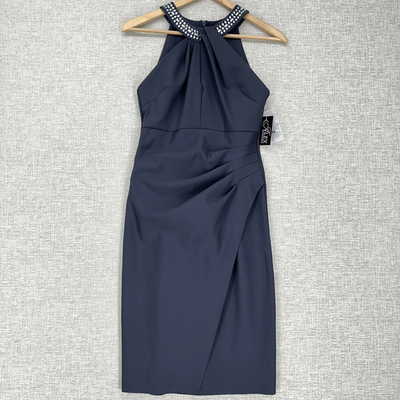 Alex Evenings Cocktail Dress Womens 2 Charcoal Embellished Halter Sheath | eBay Alex Evenings Cocktail Dress Womens 2 Charcoal Embellished Halter Sheath | eBay