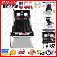 Dual Shot Sport | Arcade Basketball Game for Home | Paddle Scoring Hoop, 10 G...