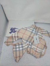 Cappello body BURBERRY bambino check taglia 12 mesi nuovo con scatola