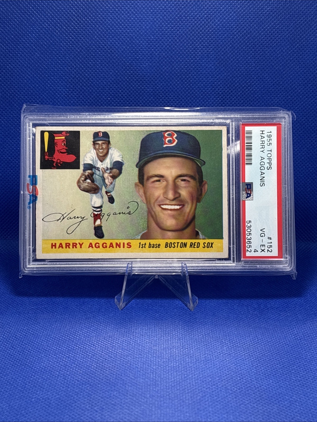 1955 Topps - Harry Agganis #152 (RC) PSA 4 Boston Red Sox Legend