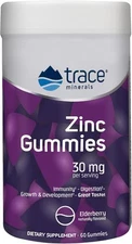 Trace Minerals Zinc Gummies - Chewable Zinc Supplement with Elderberry - Support