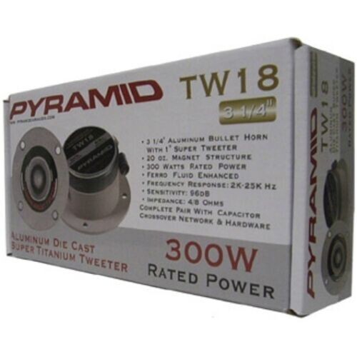 Coppia Tweeter Titanio Pyramid TW18 300W | Audio Professionale Auto