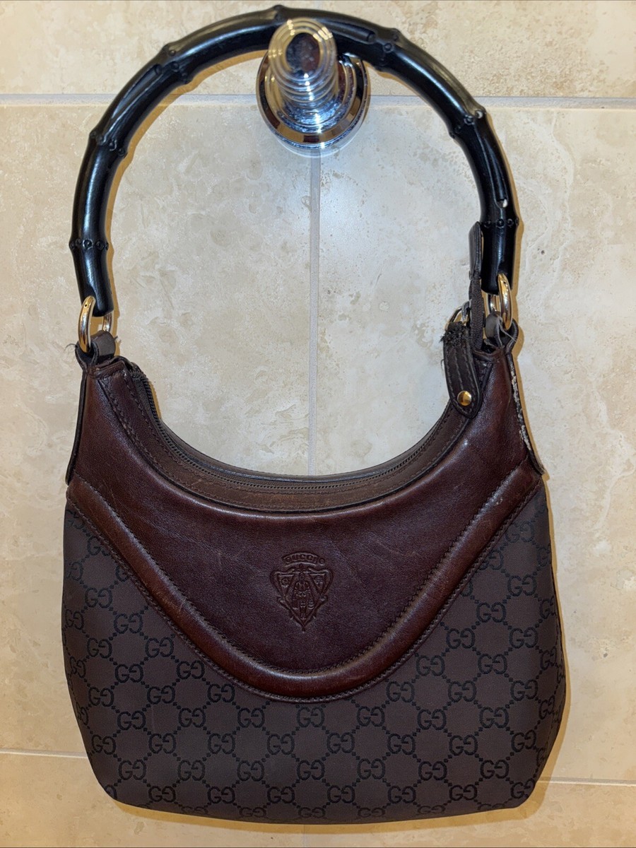 Authentic GUCCI Hysteria Black Bamboo Handle Hobo Bag | eBay