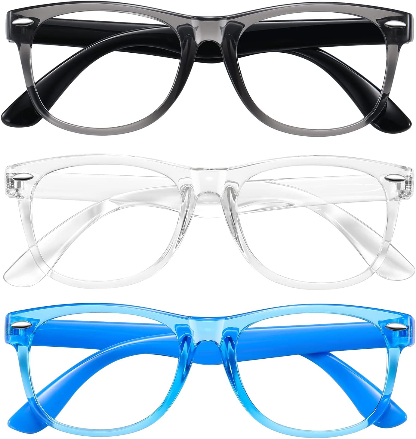 Blue Light Glasses for Kids 3 Pack Blue Light Blocking Glasses for Teen Boys-image