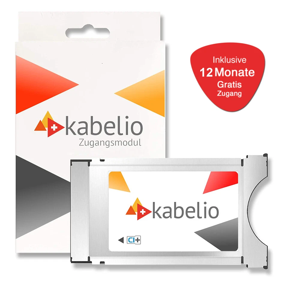 ►Kabelio CI+ Zugangsmodul inkl. 12 Monate Gratis-Zugang (CI+ Modul) SRG ORF BBC✅
