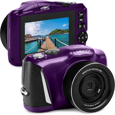 64MP Digital Camera, 4K Video 60FPS, WiFi, Stylish Purple Design