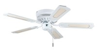 Flacher Deckenventilator Mit Zugschnur Liane 132 Cm Weiß Rattan LüFter Schmal