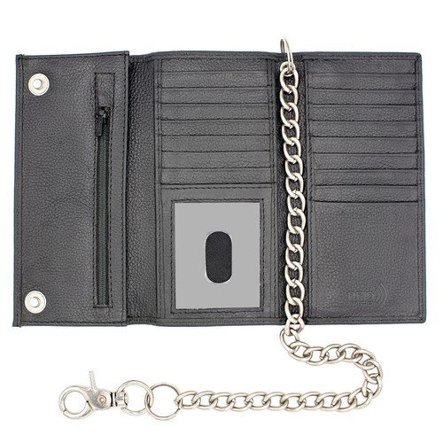 Safe Wallets for Travel RFID Blocking Trifold Wallet for Men Multi Color & Snaps - Picture 39 of 66