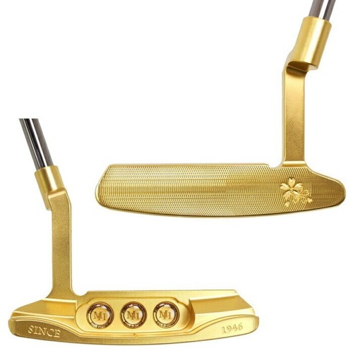 MUTSUMI HONMA Club MH-282P Putter à lame type or IP modèle loft 3° 33 pouces officiel limité