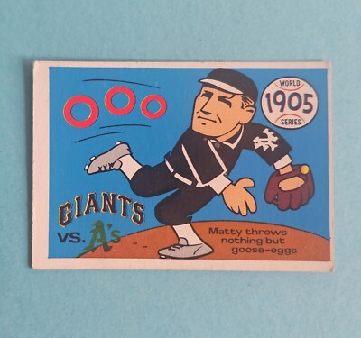 1970 Fleer R.G. LAUGHLIN WORLD SERIES 1905 Giants v. A's #2 Blue Back VG