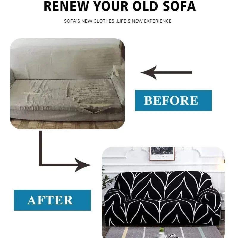 Регулируемые чехлы на диван стул диван эластичный цветочный чехол 1/2/3/4-местный - Изображение 3 из 4