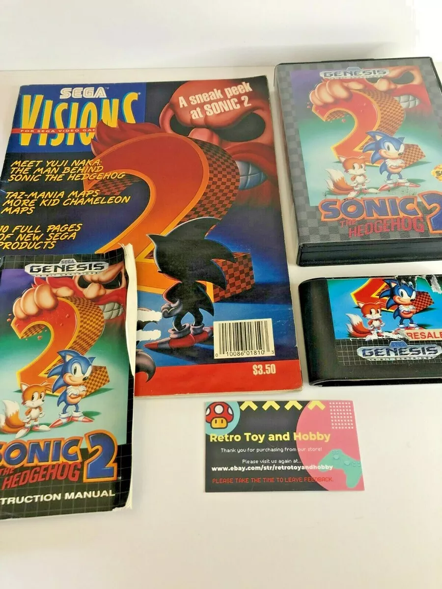 Sonic 2 Sega Genesis video game CIB nice condition