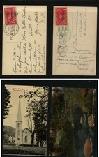 US   2  post  cards  with  Q1  parcel post  stamps    HC0323