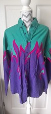Vintage Panhandle Slim Brooks & Dunn Flames Western Pearl Snap Shirt Women?s L