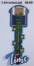 FOOTBALL TIME TITLE scrapbook paper piecing premade 3D die cut Rhonda