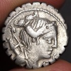 Denarius Serratus Ancient Roman Republic Silver Coin 79Bc Diana Ti Claudius Nero