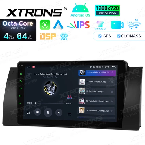 For BMW X5 E53 9" IPS Android 14 8-Core 4+64GB Car Stereo Radio GPS CarPlay Navi
