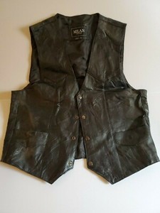 leather vest ebay